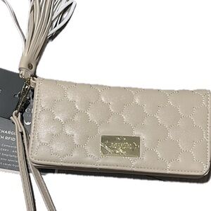 Nanette Lepore Charging Wallet W/RFID Protection, Color: Blush Beige NWT